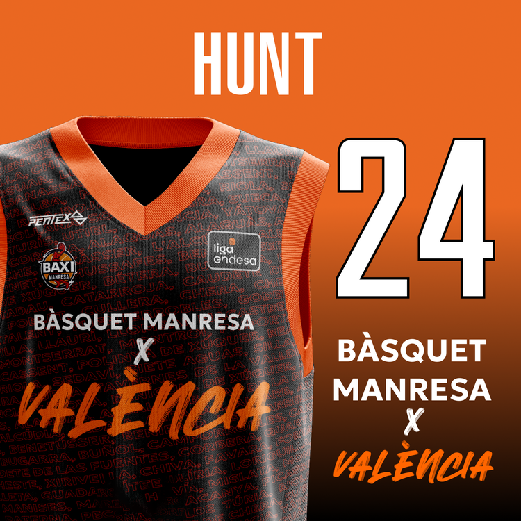 Boleto Cameron Hunt Bàsquet Manresa x València Talla única: Unico