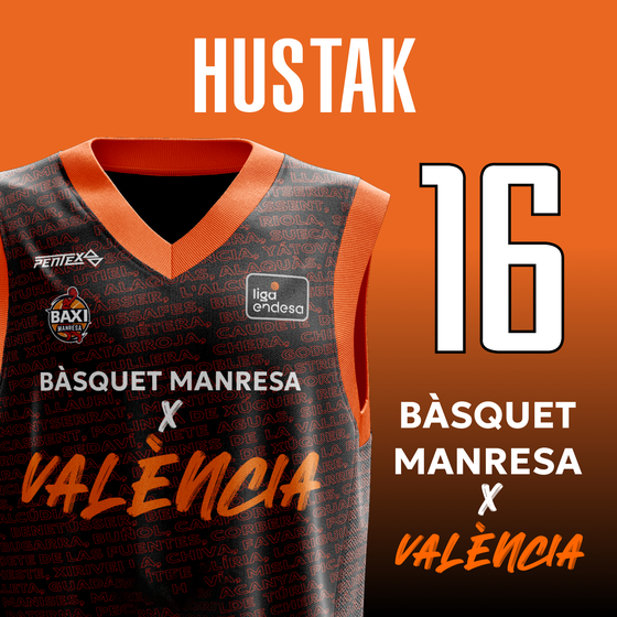 Boleto Ondrej Hustak Bàsquet Manresa x València Talla única: Unico