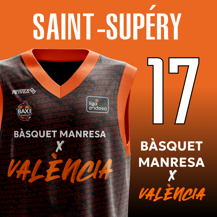 Boleto Mario Saint-Supéry Bàsquet Manresa x València Talla única: Unico