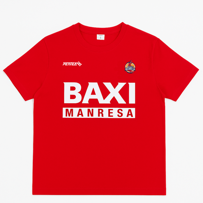 Camiseta roja BAXI Manresa Talla Adulto: S