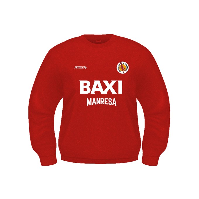 Bàsquet Manresa red sport sweater Adult Size: S