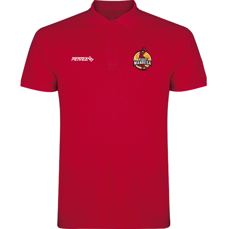 Polo rojo Básquet Manresa Talla Adulto: S