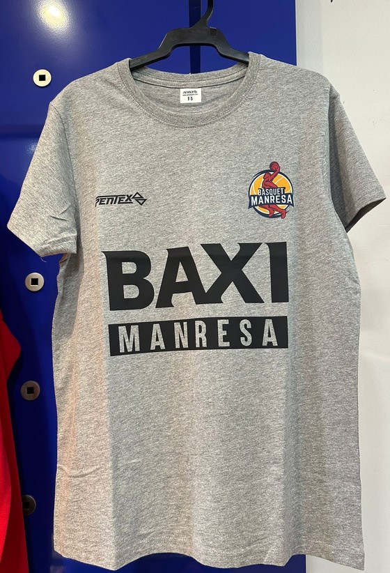 Samarreta grisa BAXI Manresa Talla Adult: S