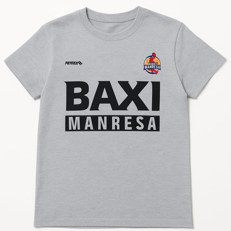 Camiseta gris BAXI Manresa Talla Adulto: S