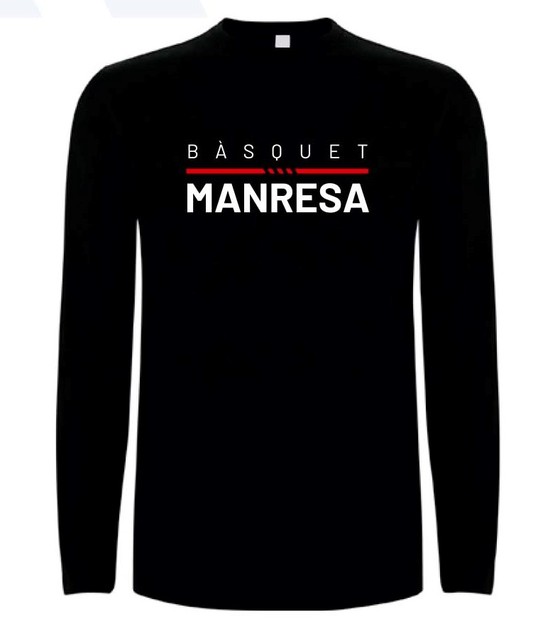 Samarreta negra m/l Bàsquet Manresa Talla Adult: S