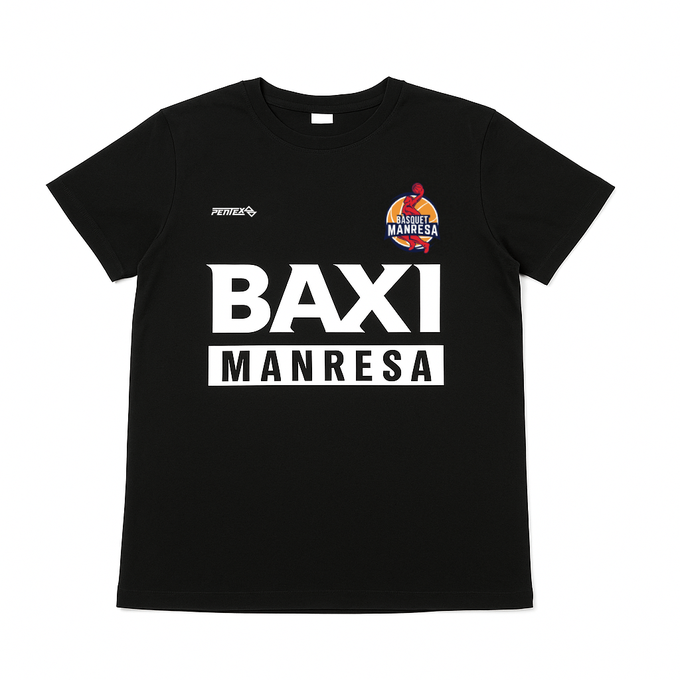 Camiseta negra Bàsquet Manresa Talla Adulto: S