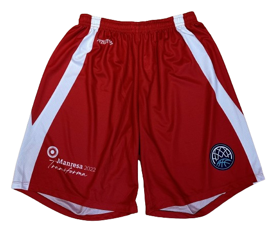 Pantalons vermells oficials BAXI Manresa temporada 22-23 BCL Talla Adult: L