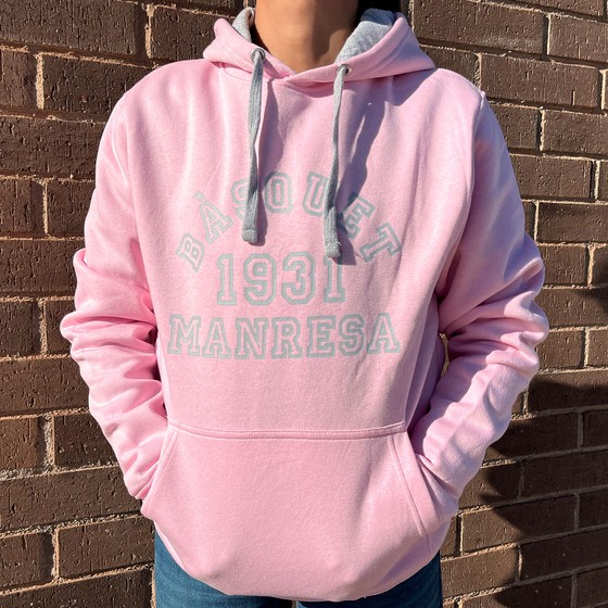 Bàsquet Manresa 1931 pink hoodie Adult Size: XS